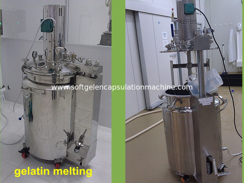 Gelatin Capsule Machine With Movable Gelatin Melter / Service Tank