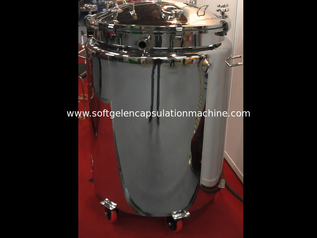 4 kw 300L Stainless Steel Mixing Tanks For Medical Liquid With Movable Wheels