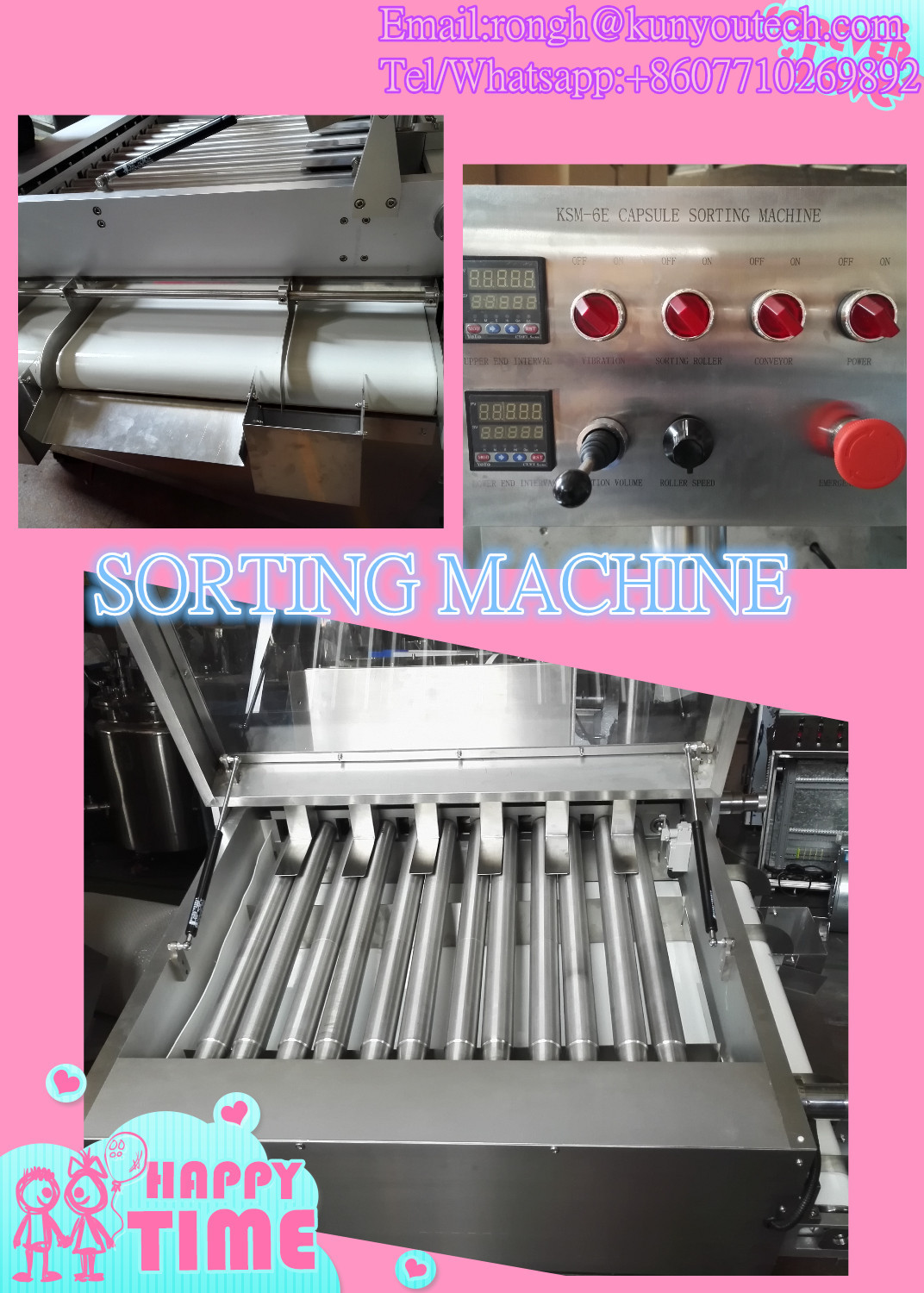 PLC Control apintball Capsule size and shape  Sorting Machine