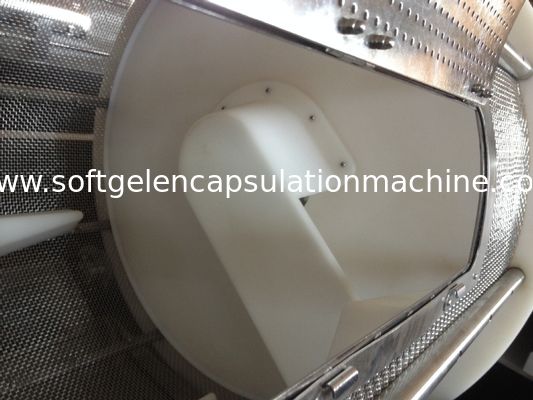 Vegetable Soft Gelatin Drying Machine Encapsulation Tumbler Dryer With cooling convyer