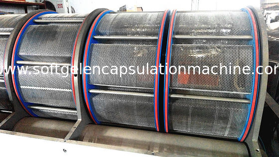 Vegetable Soft Gelatin Drying Machine Encapsulation Tumbler Dryer With cooling convyer