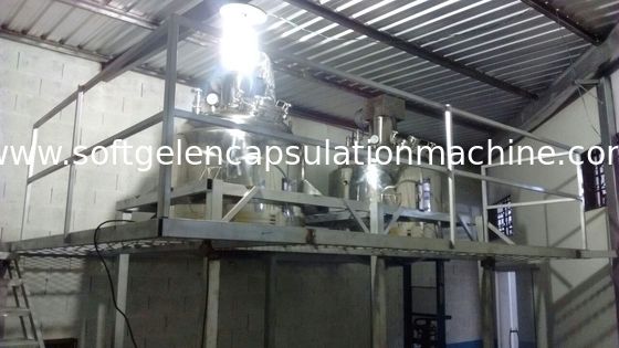 600L Softgel Gelatin Melting Tank With Vacuum Design / Stirring Function with Platform and weight