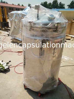 Softgel / Paintball Gelatin Melting Tank With Water Jacket , Electric Pedal Lift