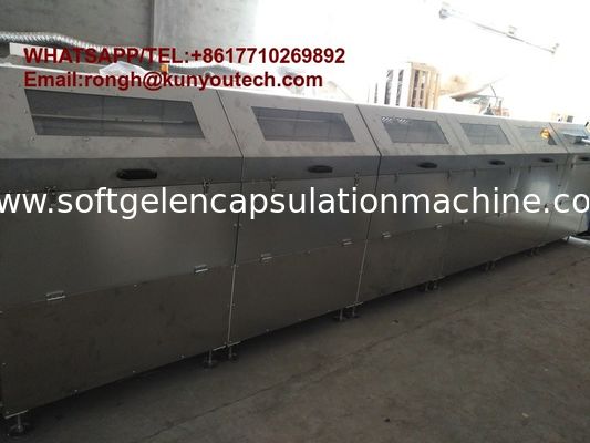 Vegetable Soft Gelatin Drying Machine Encapsulation Tumbler Dryer With cooling convyer