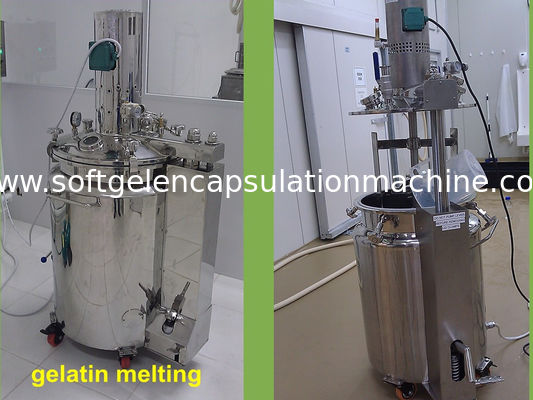 Gelatin Capsule Machine With Movable Gelatin Melter / Service Tank