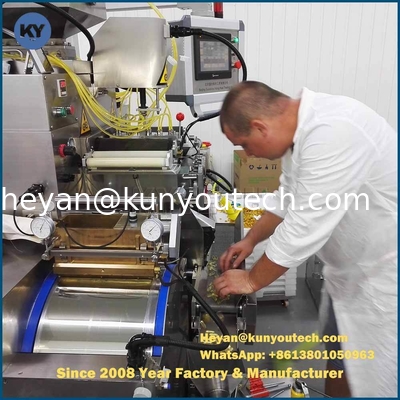 7 Inch Softgel Encapsulation Machine with 103*172mm Roller Die 12 Plungers and Dosage Deviation < +2%