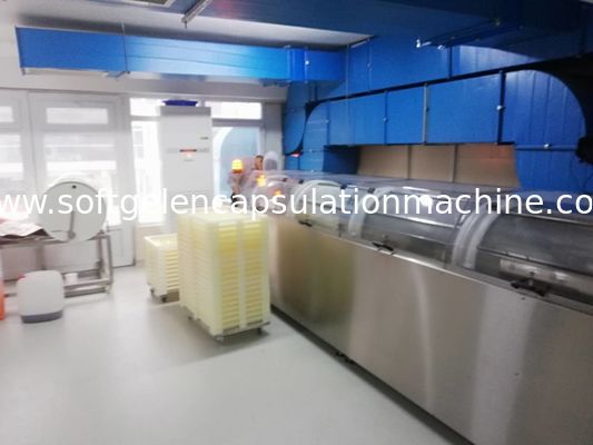 0.75 kw Largest 700*1030mm Softgel TUMBLER Drying Equipment With Big Air Blowers