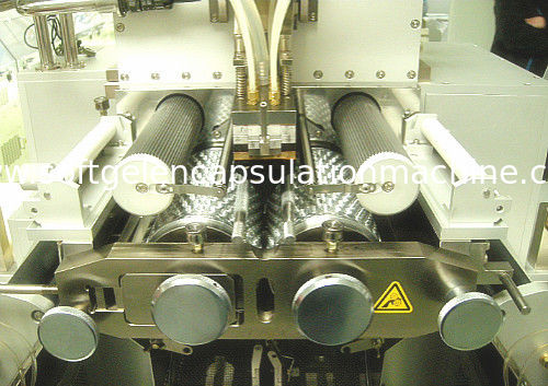 7 Inch Cannabis Oil Soft Gel Capsule Machine With Porous Stainless Steel Oil Roller